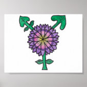 Paars transgendersymbool voor ventilator poster (Voorkant)