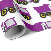 Paars Truckontwerp Cadeaupapier (Rol Hoek)