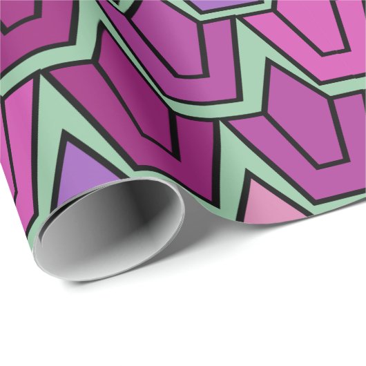 Paars Tulip Field Cadeaupapier (Rol Hoek)