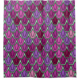 Paars Tulip Field Douchegordijn