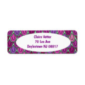 Paars Tulip Field Etiket (Voorkant)