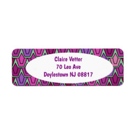 Paars Tulip Field Etiket