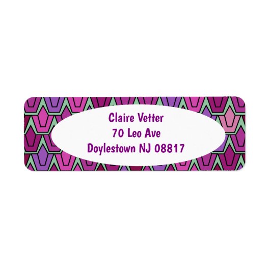 Paars Tulip Field Etiket (Voorkant)