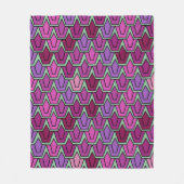 Paars Tulip Field Fleece Deken (Voorkant)