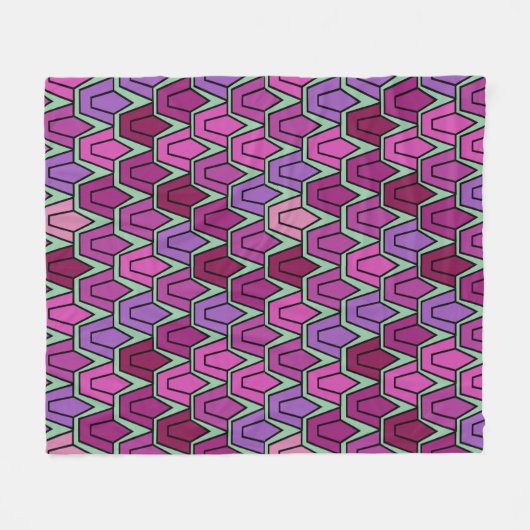 Paars Tulip Field Fleece Deken (Voorkant (Horizontaal))