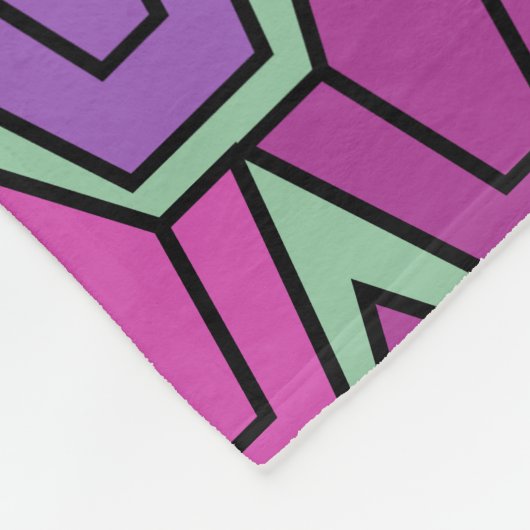 Paars Tulip Field Fleece Deken (Hoek)