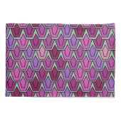 Paars Tulip Field Kussensloop (Achterkant)