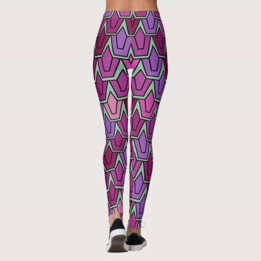 Paars Tulip Field Leggings (Achterkant)