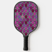 Paars Tulip Field Pickleball Paddle (Achterkant)