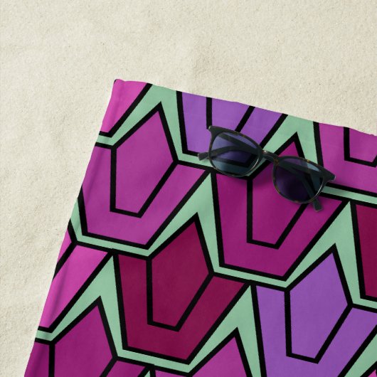 Paars Tulip Field Strandlaken (In situ)