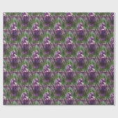 Paars Tulip Flower Natuur Patroon Cadeaupapier (Vlak)