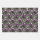 Paars Tulip Flower Natuur Patroon Inpakpapier Vel (Voorkant 3)