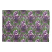 Paars Tulip Flower Natuur Patroon Kussensloop (Achterkant)