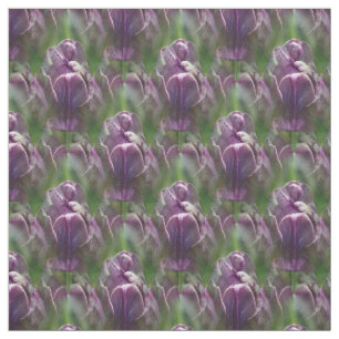 Paars Tulip Flower Natuur Patroon Stof