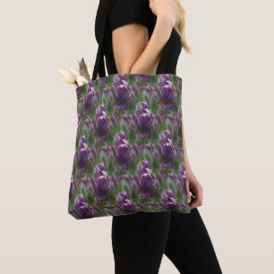 Paars Tulip Flower Natuur Patroon Tote Bag