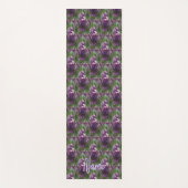 Paars Tulip Flower Natuur Pattern - Gepersonalisee Yogamat (Voorkant)