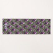 Paars Tulip Flower Natuur Pattern - Gepersonalisee Yogamat (Voorkant (horizontaal))