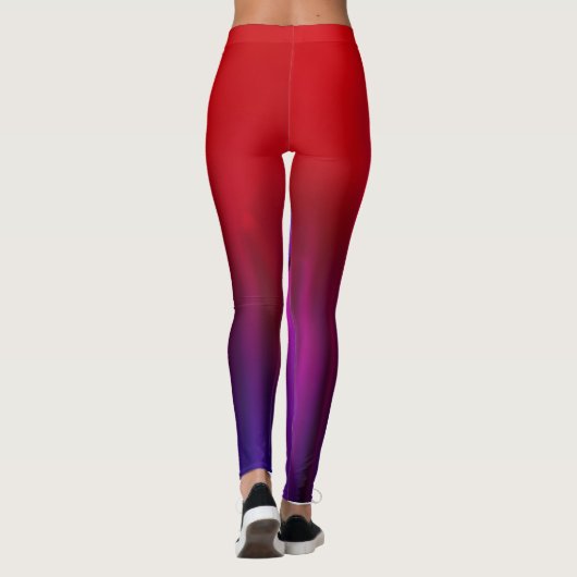 Paars Tulip Haze Poster Leggings (Achterkant)