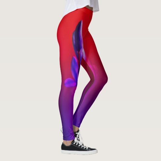 Paars Tulip Haze Poster Leggings (Rechts)