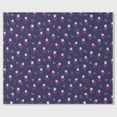 Paars Tulip-patroon Cadeaupapier (Vlak)