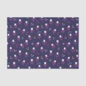 Paars Tulip-patroon Tissuepapier (Voorkant)