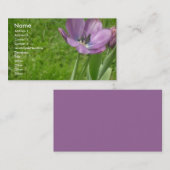 Paars Tulip Visitekaartje (Voorkant / Achterkant)