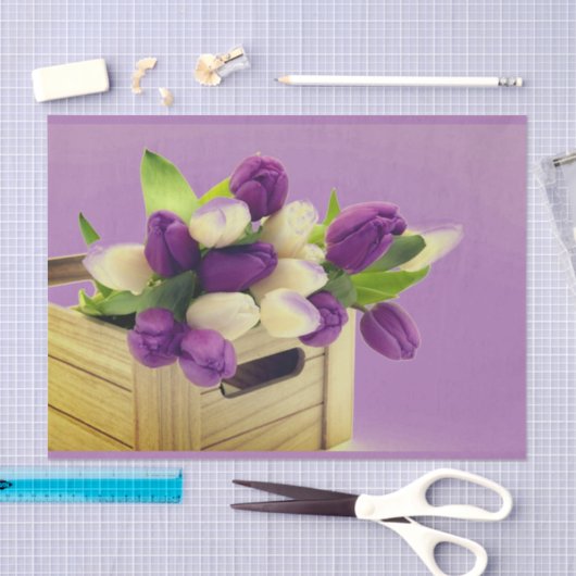 Paars Tulp-papier Tissuepapier (Craft)