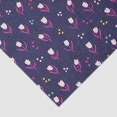 Paars tulp patroon tissuepapier (Detail)