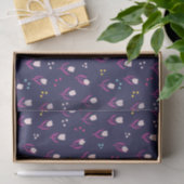 Paars tulp patroon tissuepapier (Geschenk)