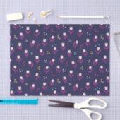 Paars tulp patroon tissuepapier (Craft)