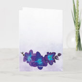 Paars Turquoise Blauwe Orchidee Huwelijk Bedankt (Achterkant)