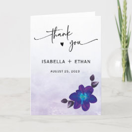 Paars Turquoise Blauwe Orchidee Huwelijk Bedankt