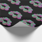 Paars-Turquoise Bubbel Inpakpapier (Hoek)