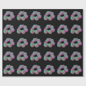 Paars-Turquoise Bubbel Inpakpapier (Vlak)