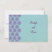 Paars/Turquoise Damask RSVP (Achterkant)