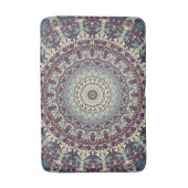 Paars Turquoise en Crème Mandala Patroon Badmat (Voorkant Verticaal)