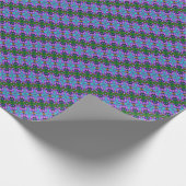 Paars Turquoise Green Abstract Design Cadeaupapier (Hoek)