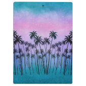 Paars-turquoise Palms Klembord (Achterkant)