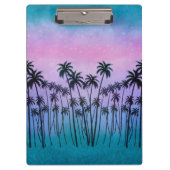 Paars-turquoise Palms Klembord (Voorkant)