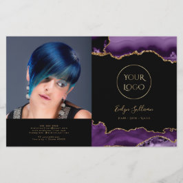 paars tweevoudig brochure