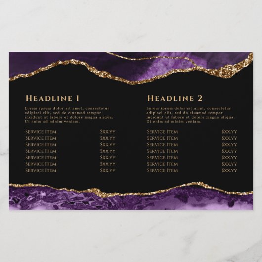 paars tweevoudig brochure (Achterkant)