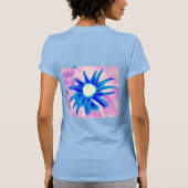 Paars uitkijkvormig design t-shirt (Achterkant)
