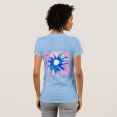Paars uitkijkvormig design t-shirt (Achterkant volledig)