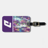 Paars, ultraruimte geïnspireerd Kind kleurenblok Bagagelabel (Voorkant horizontaal)
