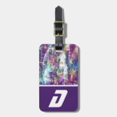 Paars, ultraruimte geïnspireerd Kind kleurenblok Bagagelabel (Voorkant verticaal)