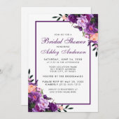 Paars ultraviolet Vrijgezellenfeest F Kaart (Voorkant / Achterkant)