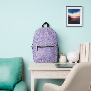 Paars ultraviolette licht paarse glitters glinster bedrukte rugzak