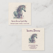 Paars Unicorn Square Visitekaartje (Voorkant / Achterkant)