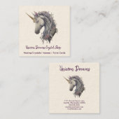 Paars Unicorn Square Visitekaartje (Voorkant / Achterkant)