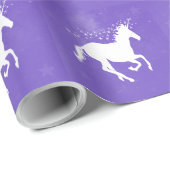 Paars Unicorn Weddenschap Cadeaupapier (Rol Hoek)